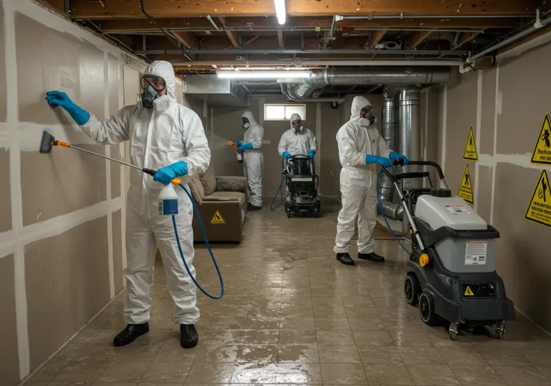 Basement Moisture Removal and Structural Drying process in Trinidad, CO